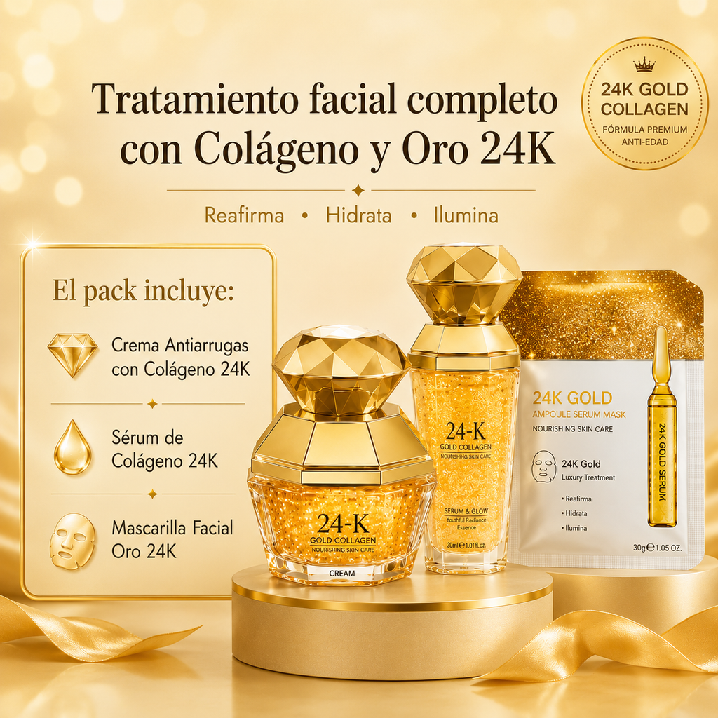 Tratamiento facial con Colágeno y Oro 24K