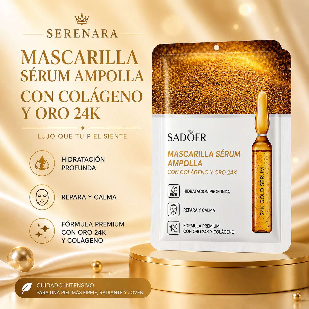Tratamiento facial con Colágeno y Oro 24K