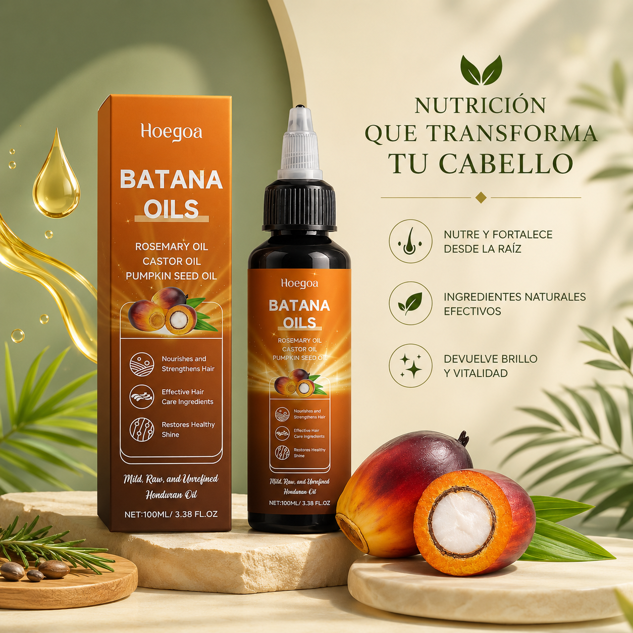 Dúo Fuerza Capilar | Aceite de Batana 100ml + Champú de Batana con Romero 100ml