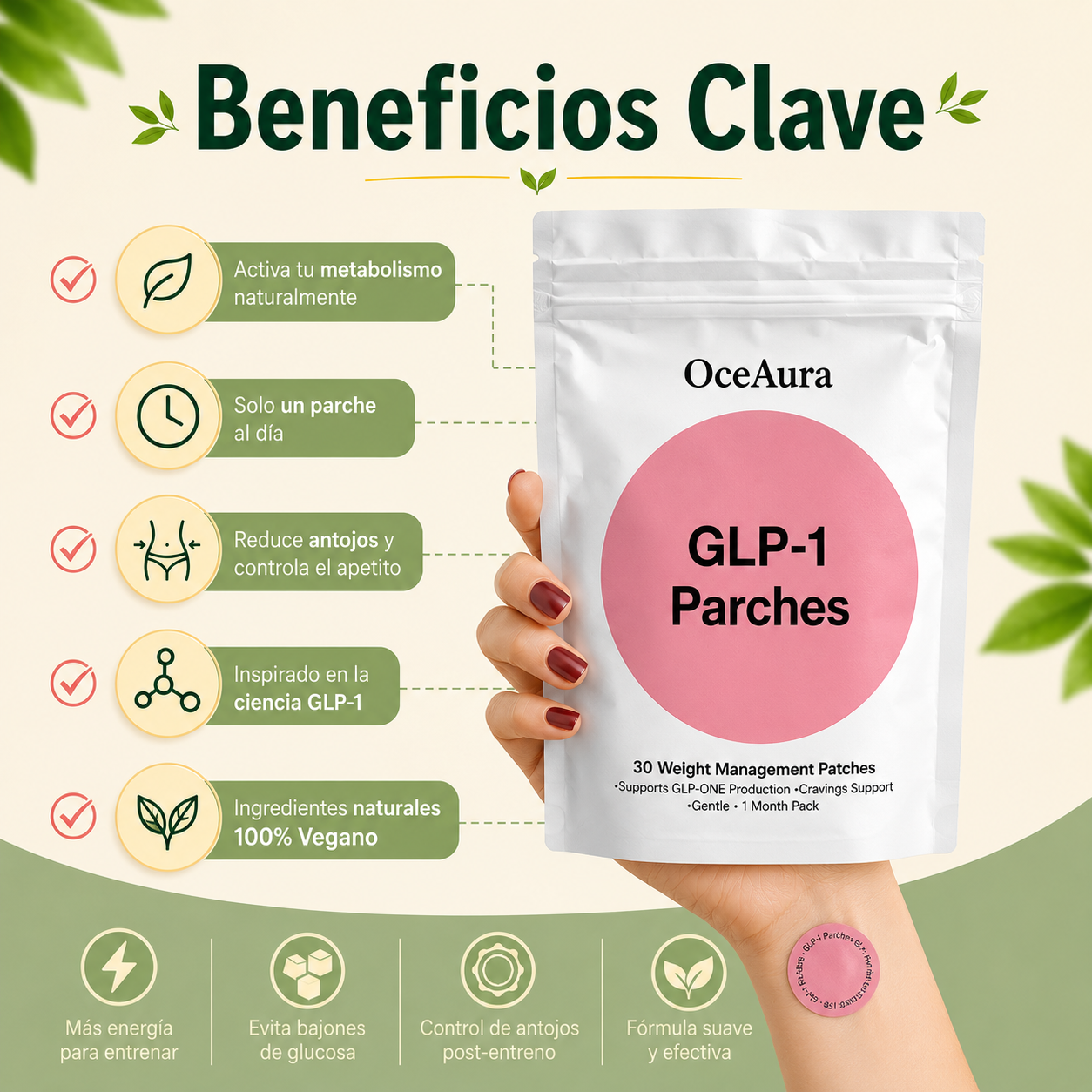Parches de Apoyo Natural para tu bienestar OceAura