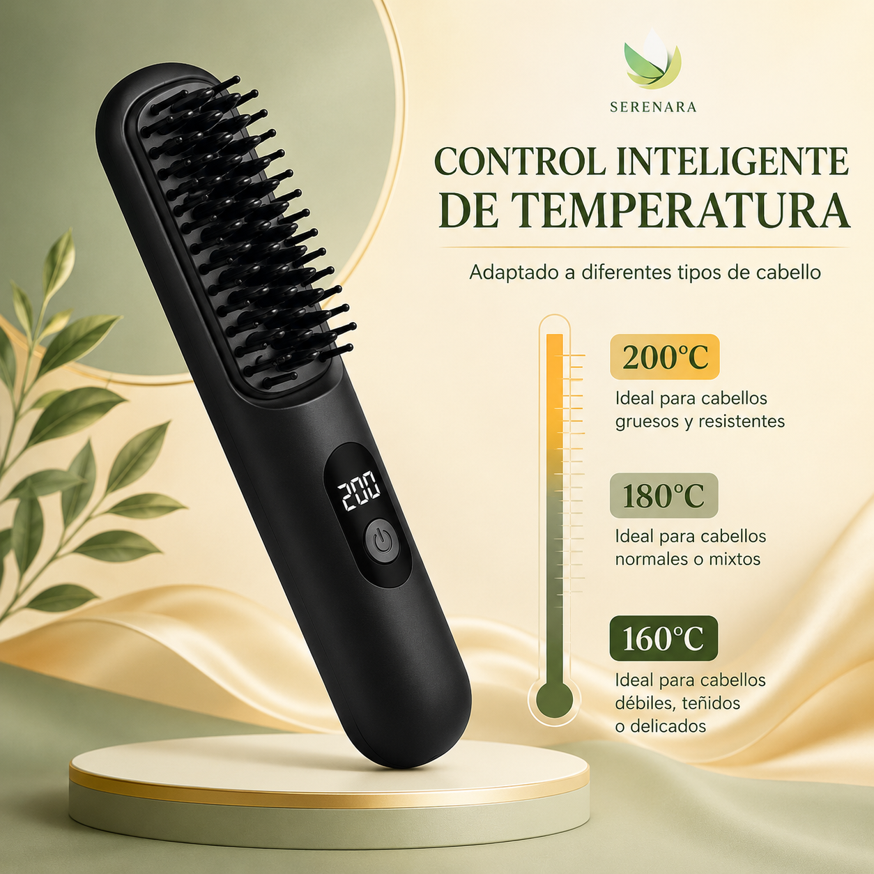 Cepillo Alisador de Pelo Inalámbrico – Alisado Profesional Sin Esfuerzo