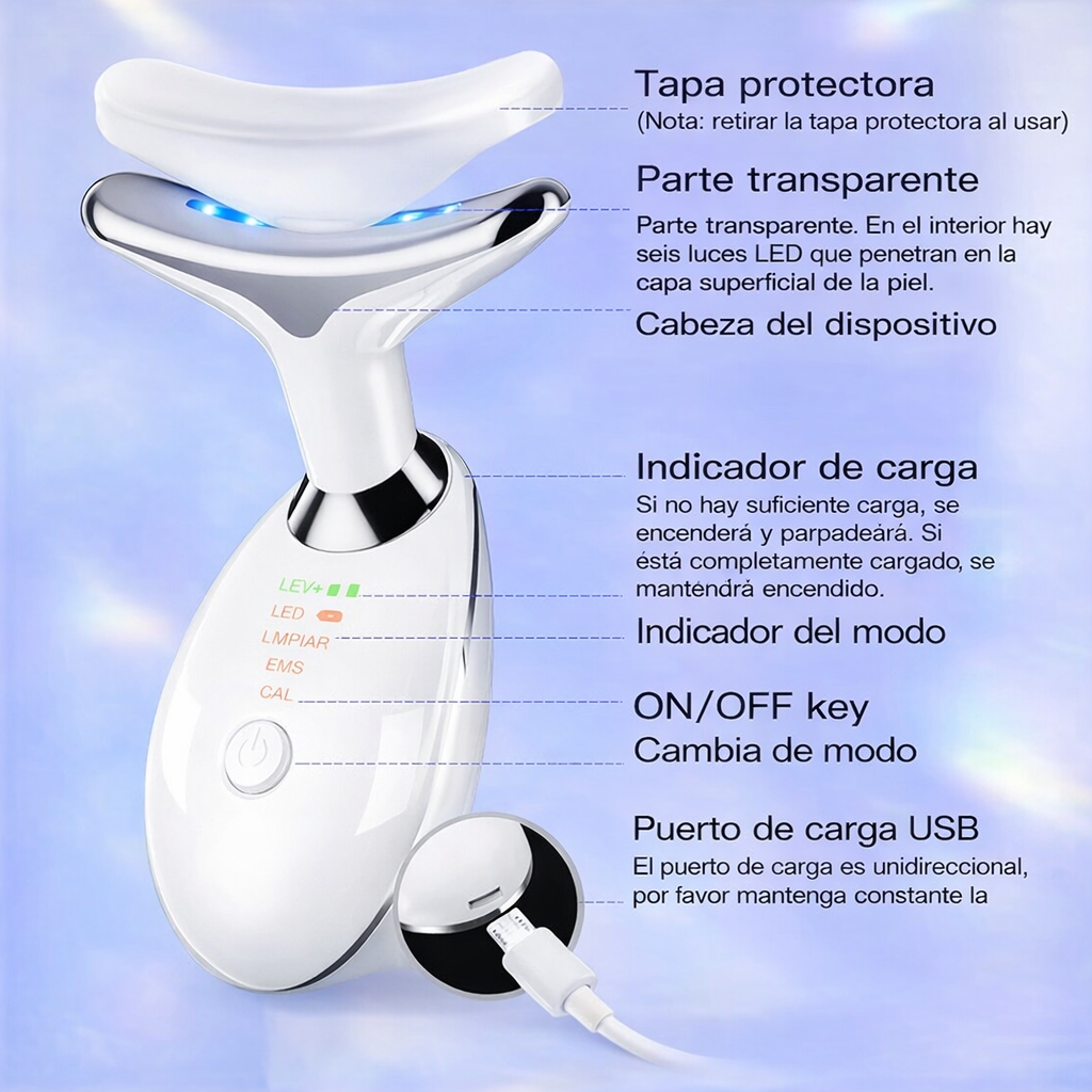 Masajeador facial lifting EMS-LumiLift Pro 🌟