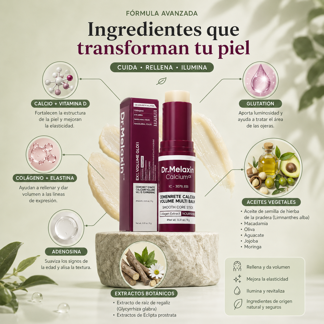 Bálsamo en Barra de Colágeno Antiedad — 🇰🇷 Cosmética Coreana para el cuidado de la piel