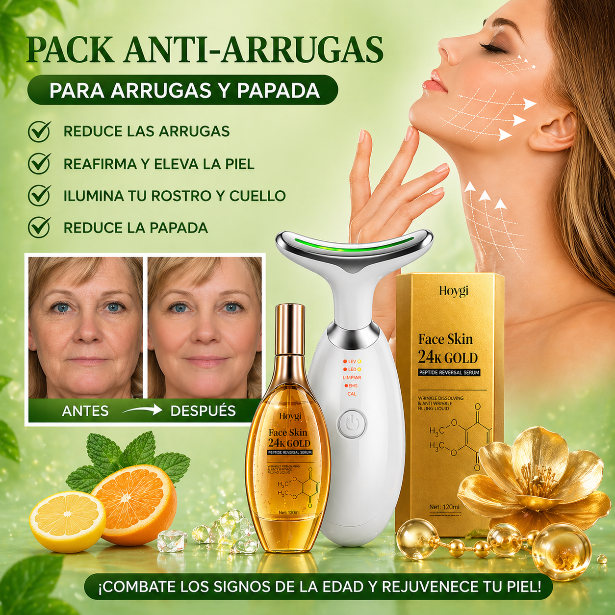 Masajeador Facial LumiLift Pro + Serum Face Skin