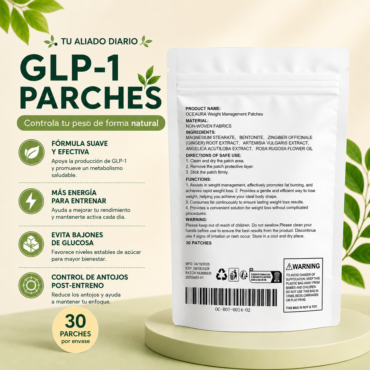Parches de Apoyo Natural para tu bienestar OceAura