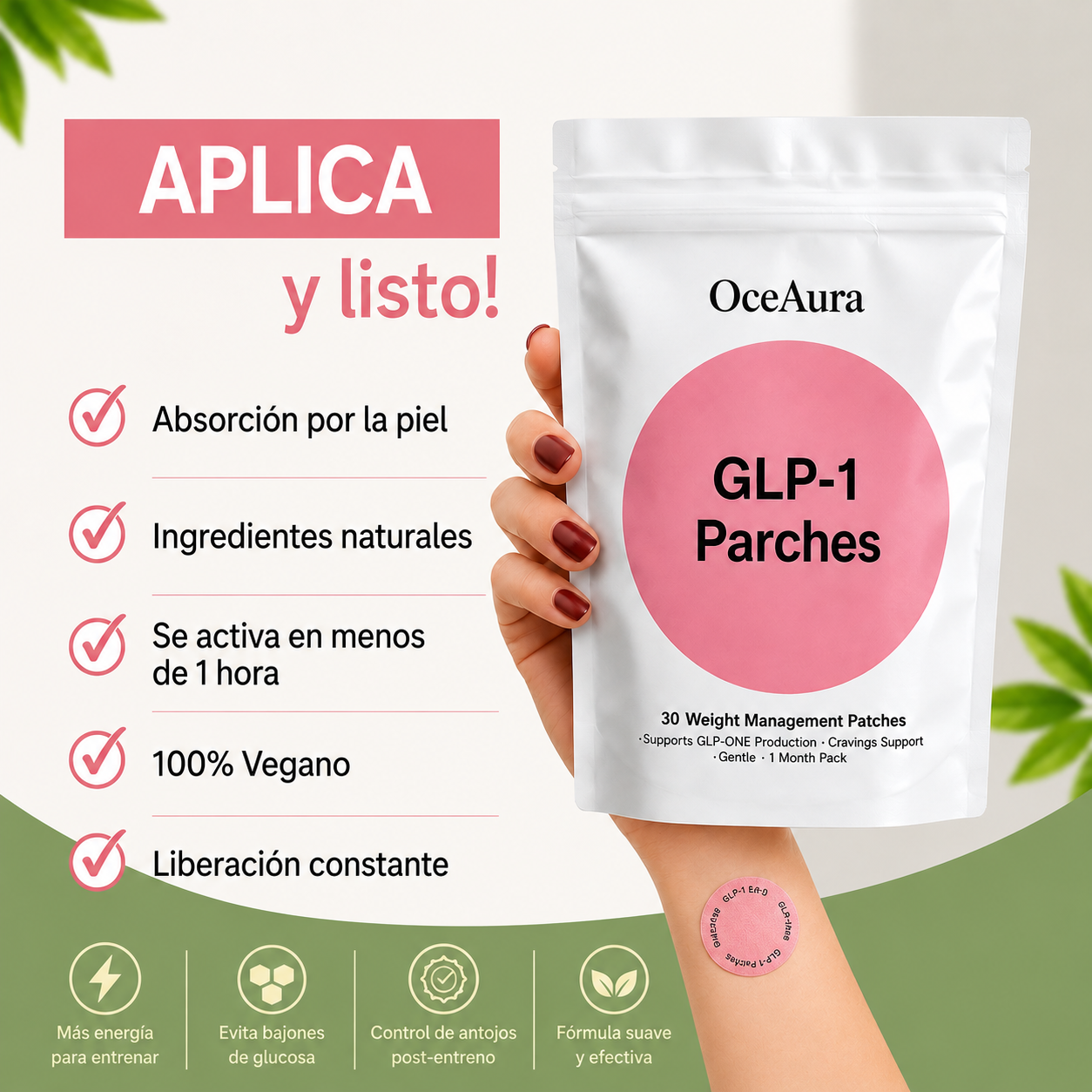 Parches de Apoyo Natural para tu bienestar OceAura