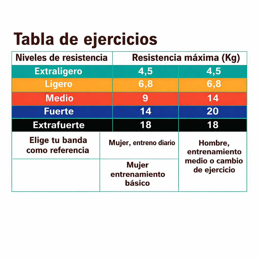 💪 Pack Fuerza Total: Bandas Elásticas de Ejercicio + Fortalecedor de Agarre Gratis